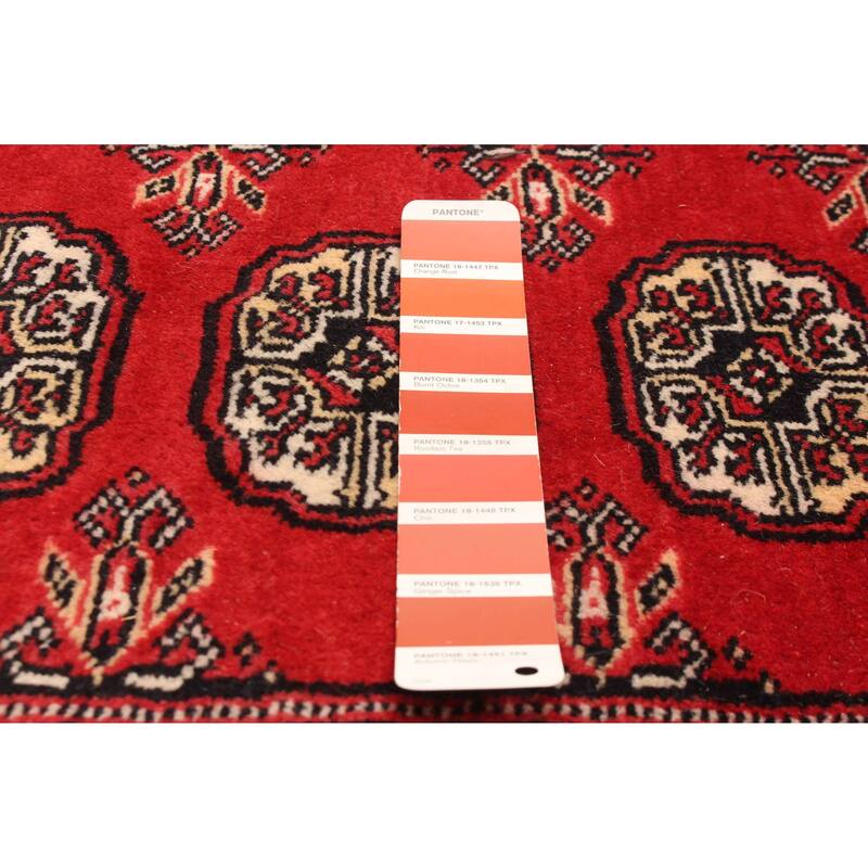 ECARPETGALLERY Hand-knotted Peshawar Bokhara Red Wool Rug - 4'8 x 6'10