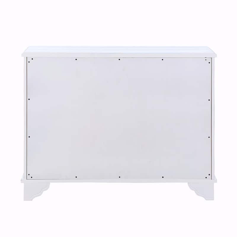 40" Retro Console Table with Adjustable Storage Shelf