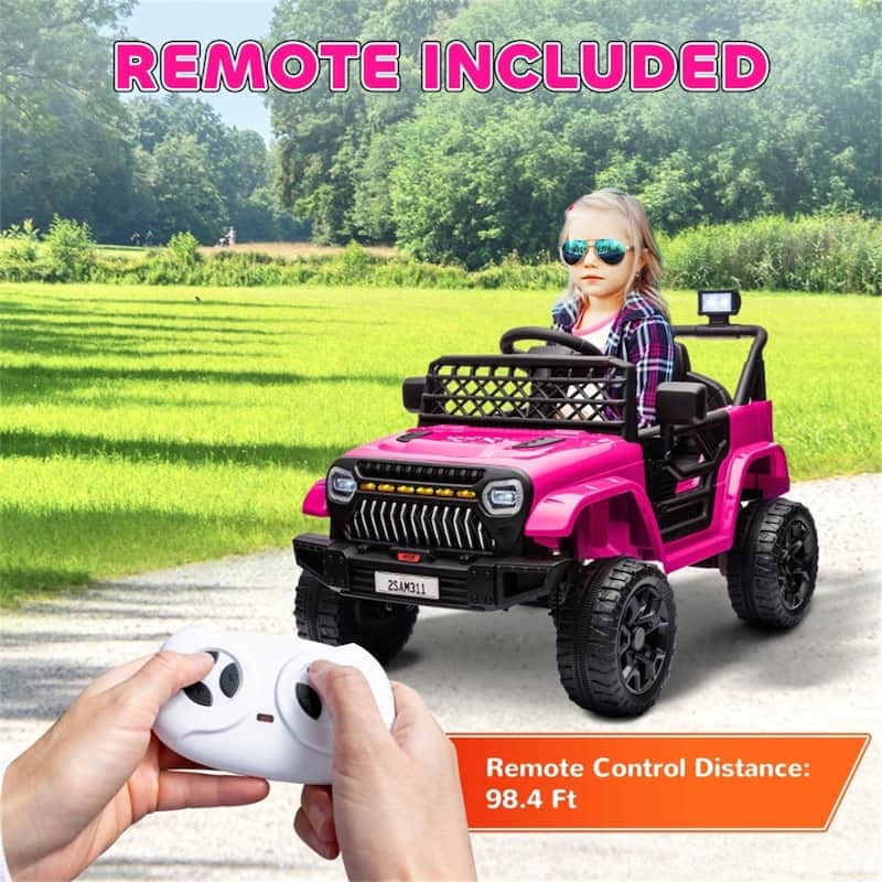 Children’s 12V Electric Ride on Car with Remote Control and Dual Motors Music Horn USB and Headlights