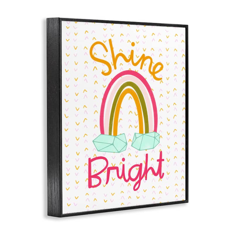 Stupell Shine Bright Geometric Rainbow Framed Giclee Art Design By Mandy Ford Art + Illustration
