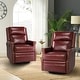 preview thumbnail 87 of 91, Echidna Transitional Genuine Leather Swivel Rocker Nursery Chair with Nailhead Trim Set of 2 by HULALA HOME