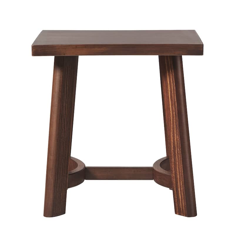 Walker Edison Modern Farmhouse Solid Wood Square Side Table
