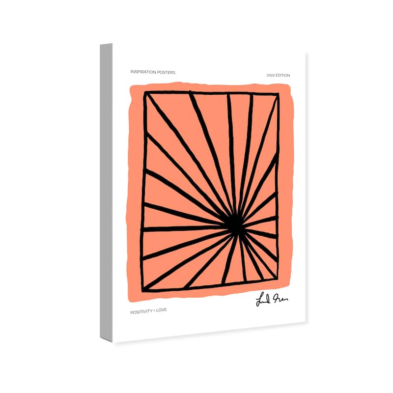 Wynwood Studio Canvas Abstract Positive Point Orange and Pastel Orange Modern & Contemporary Wall Art Canvas Print