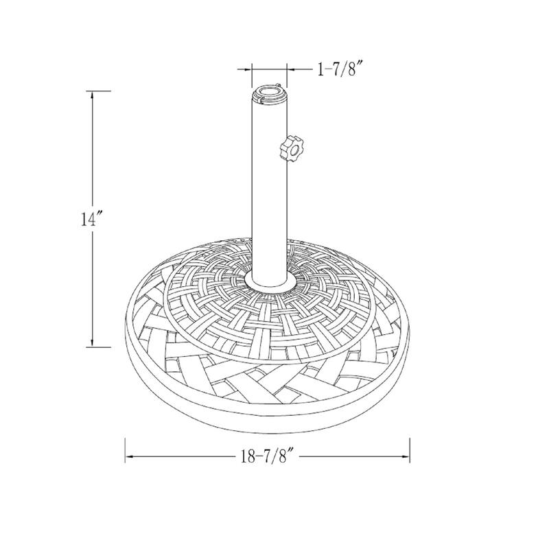 Middlebrook Round Cross Weave Outdoor Umbrella Base Bed Bath & Beyond