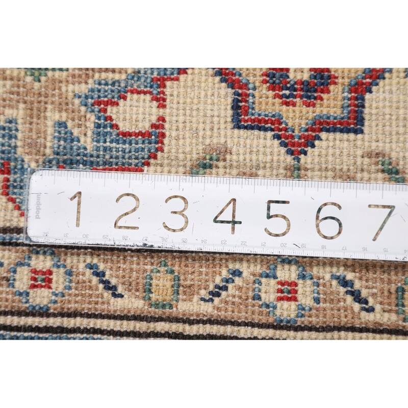 Red Kazak Area Rug Handmade Living Room Wool Carpet - 6'7" x 9'9"