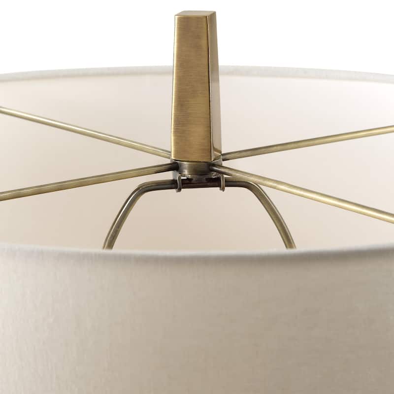 Uttermost Suranne Antique Brass Table Lamp - 32.5" H X 16" W X 16" D