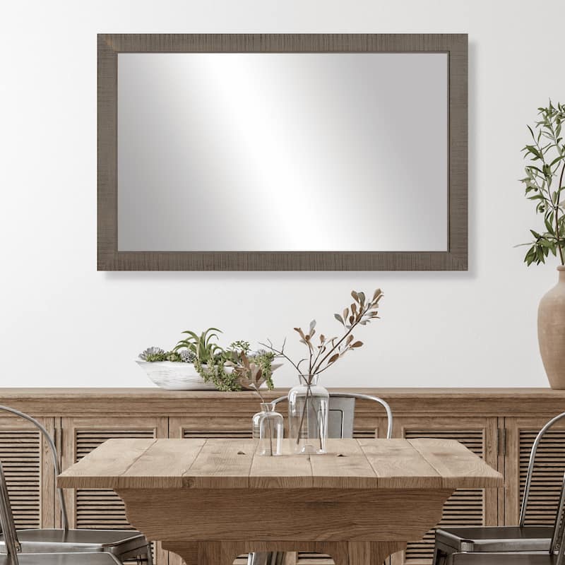 Frame My Mirror Driftwood Framed Mirror, Huntington Design