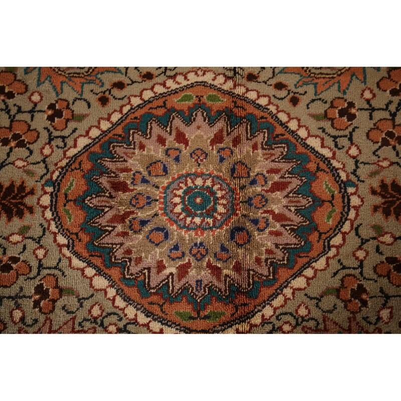 Vegetable Dye Anatolian Turkish Vintage Rug Hand-Knotted Wool Carpet - 6'8" X 10'5"
