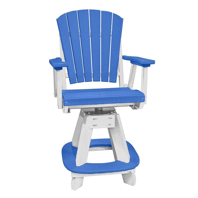 OS Home and Office Five Piece Square Counter Height Dining Set in Blue on a White Base