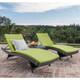 Option Grey Wicker With Bright Green Cushion