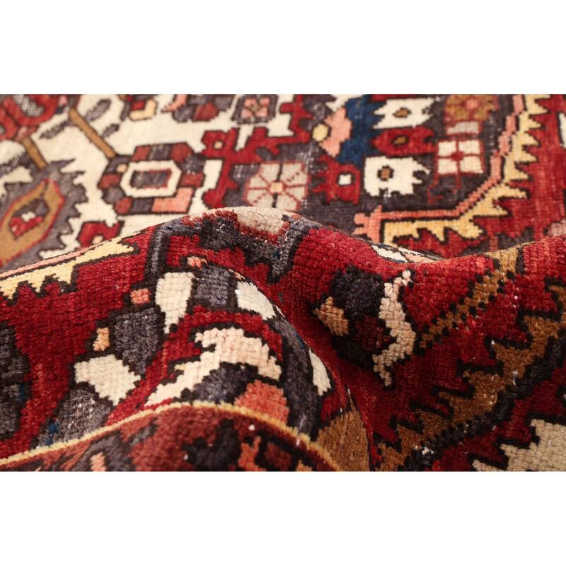 ECARPETGALLERY Hand-knotted Kayseri Vintage Red Wool Rug - 6'7 x 9'10