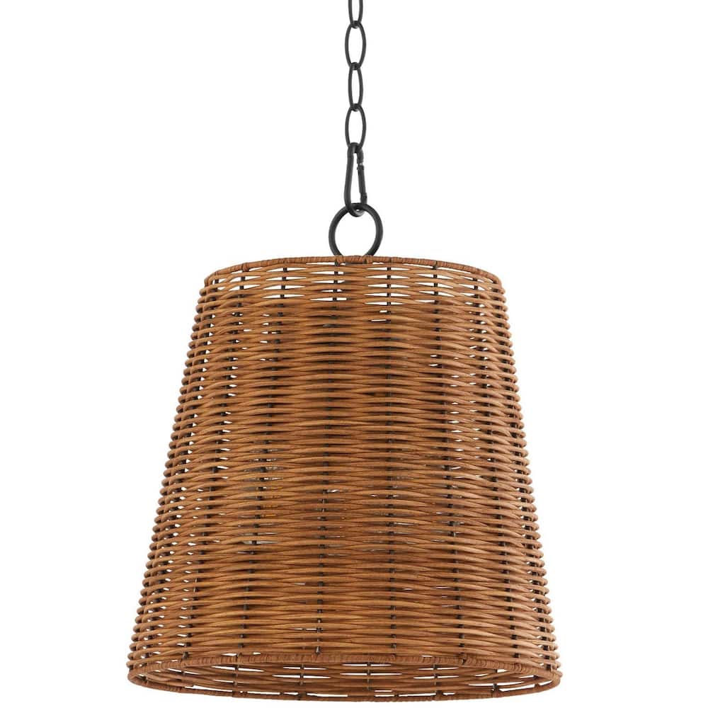 Quorum International 8893-13 Wicker 3 Light 13" Wide Wood Pendant