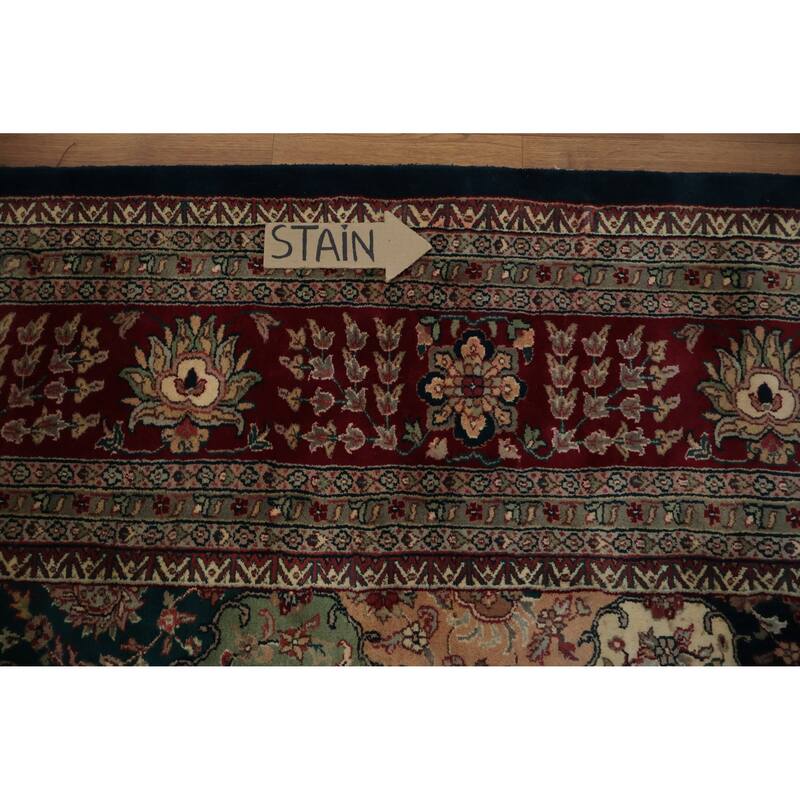 Hand Knotted Oriental 100% Wool Carpet Traditional Floral Multi-Colored Agra Area Rug - 17' 4'' X 11' 6''