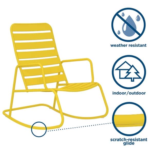 Novogratz Poolside Collection Roberta Outdoor Rocking Chair Overstock 26280272