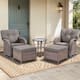 Option Brown Wicker & Red Cushion