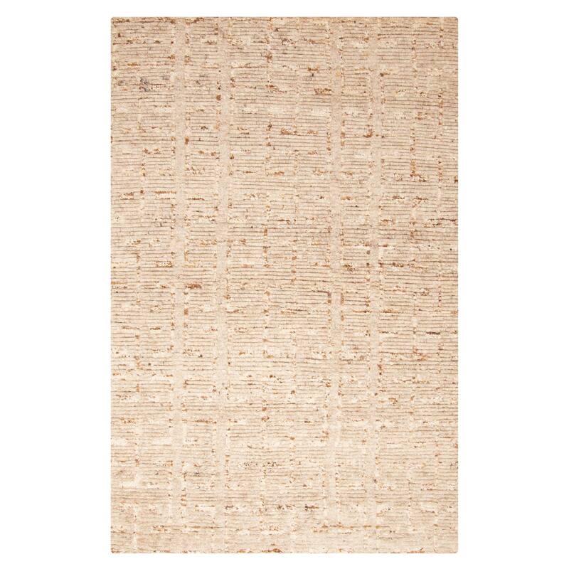 ECARPETGALLERY Hand-knotted Tangier Beige Wool Rug - 5'3 x 7'10