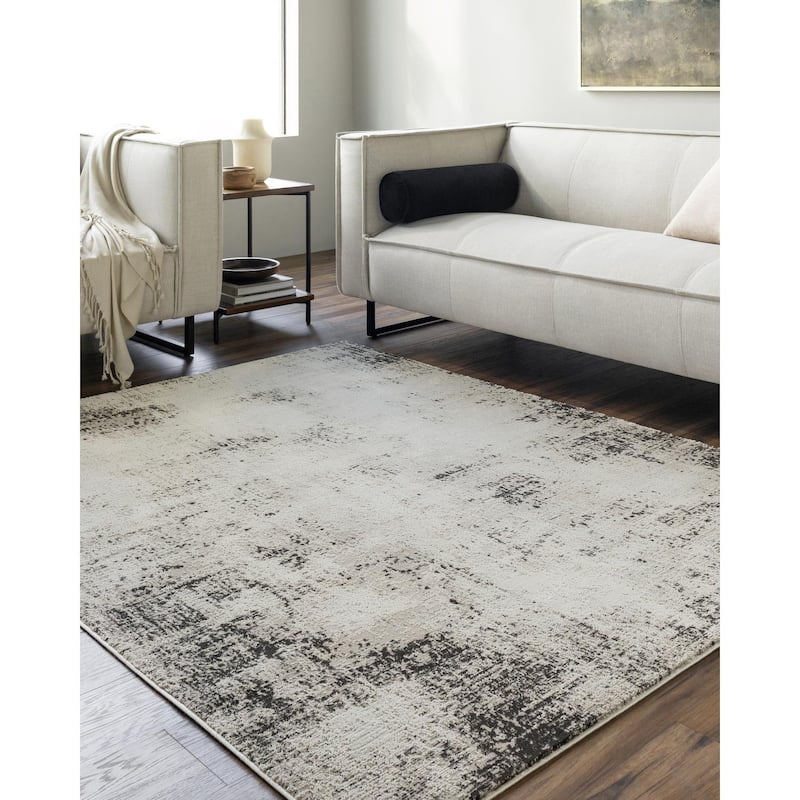 Livabliss Casual Allegro Abstract Area Rug - 9'2" x 12' - Ivory/Charcoal