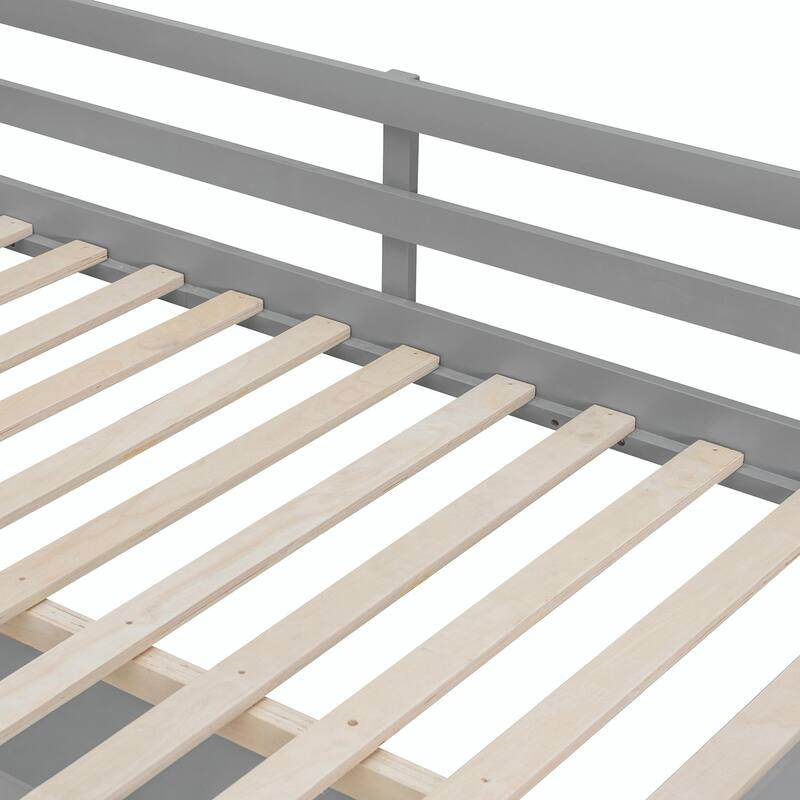 Loft Bed with Two Chest of Drawers, Integrated Desk, and LED Light Strip