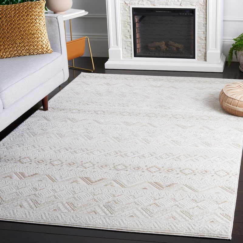 SAFAVIEH Hanna Tania Boho Tribal Rug - 8' x 10' - Ivory/Beige