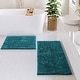 preview thumbnail 118 of 197, Hearth & Harbor Non-Slip Super Plush Chenille Bathroom Rugs Teal - Small + Medium