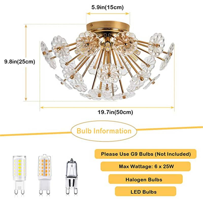 Gold Flush Mount Ceiling Light