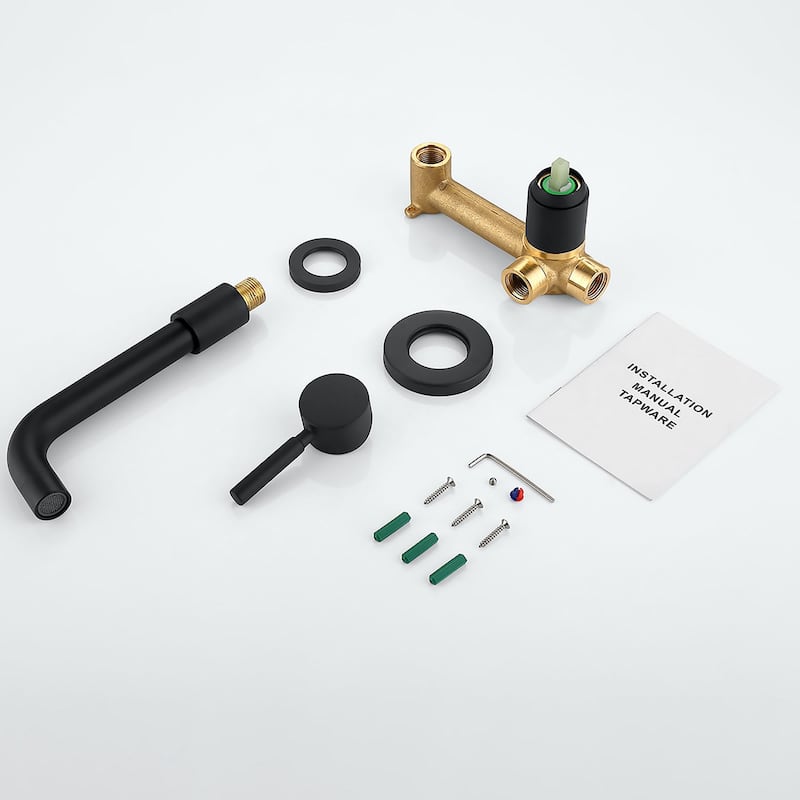 1.2 GPM Matte Black Wall Mounted Bathroom Faucet