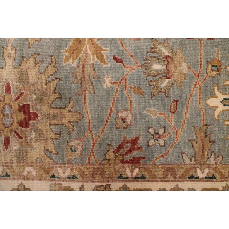 ECARPETGALLERY Hand-knotted Jules Serapi Light Denim Blue Wool Rug - 5'11 x 9'0