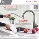 preview thumbnail 44 of 49, STYLISH Kitchen Sink Faucet Single Handle Pull Down Dual Mode in Stainless Steel - Faucet Height: 14 1/8" | Spout Height: 6 3/4"