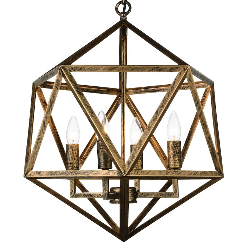 Amazon 4 Light Antique Forged Copper Pendant - Antique Forged Copper