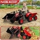 preview thumbnail 12 of 26, 3 in 1 12V Kids Ride on Tractor, Ride on Bulldozer with Detachable Trailer