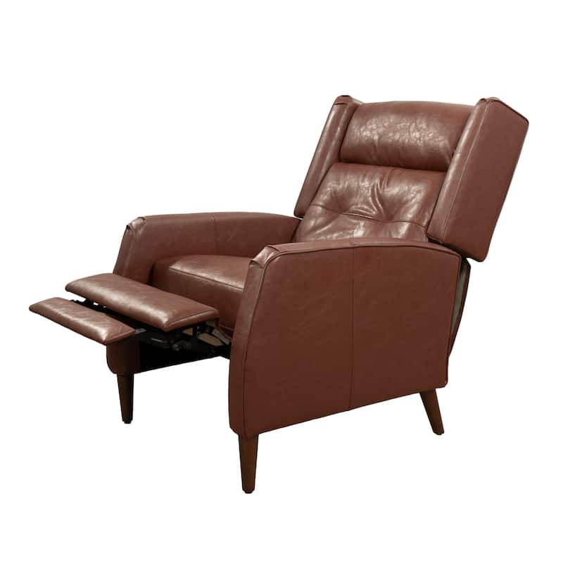 Art Leon Mid-century Modern Recliner, Lounge Chair with Wood Frame