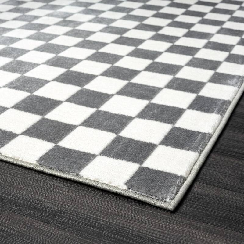 Luxe Weavers Geometric Checkered Area Rug for Living Room and Bedroom