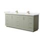 Option Light Green / White Cultured Marble Top / Satin