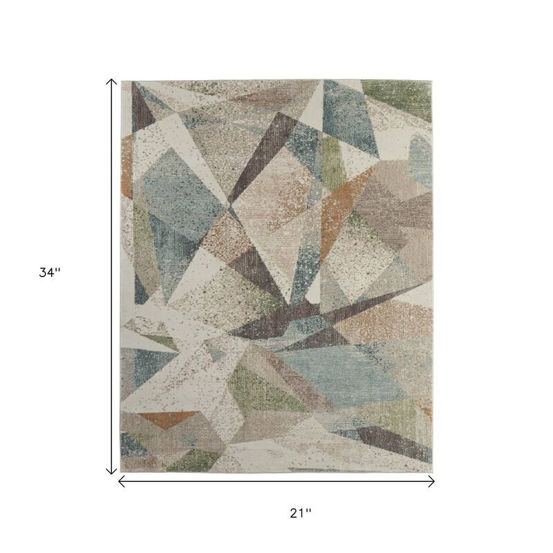 HomeRoots Checkered Bohemian Rectangle Area Rug