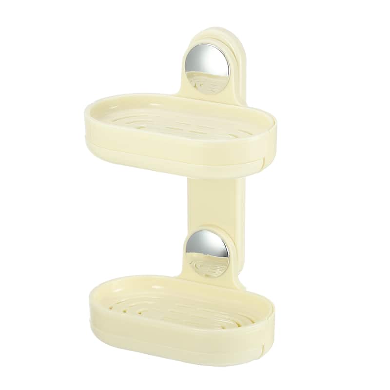 Double Layer Soap Holder Soap Dish for Shower Wall for Bathroom Kitchen