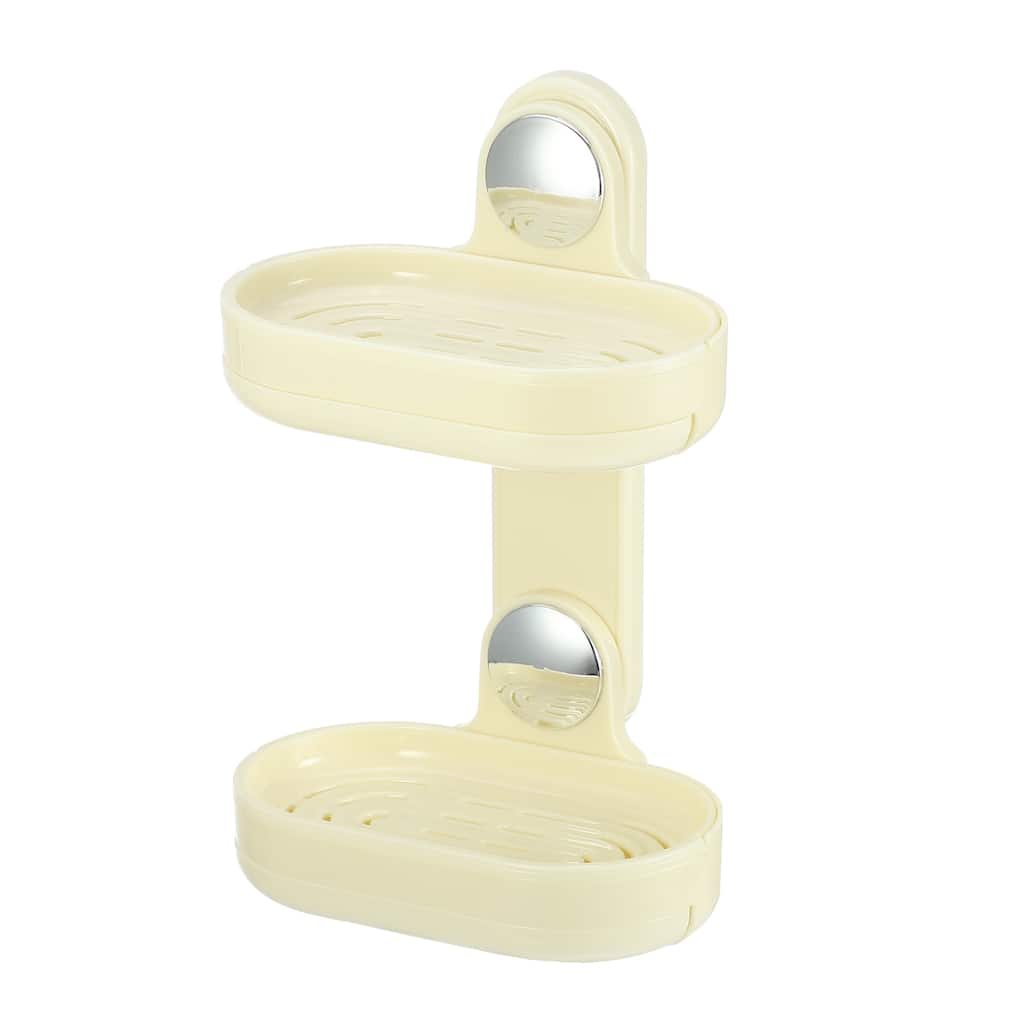 Double Layer Soap Holder Soap Dish for Shower Wall for Bathroom Kitchen