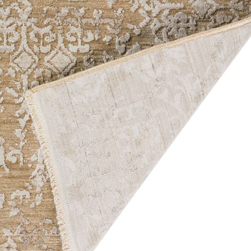 Nelson Vintage Distressed Oriental Medallion Machine Made Rug