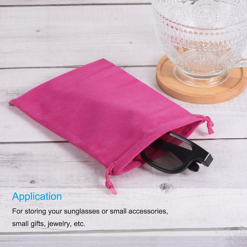 Microfiber Pouch Soft Storage Drawstring Gift Bag for Glasses Wedding