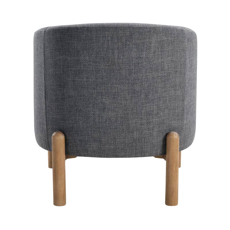 Wyatt 27.5" Textured Accent Chair - Light Brown Finish Solid Wood Legs