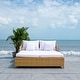 preview thumbnail 4 of 59, SAFAVIEH Outdoor Cadeo Wicker Daybed with Pillows and Cushions