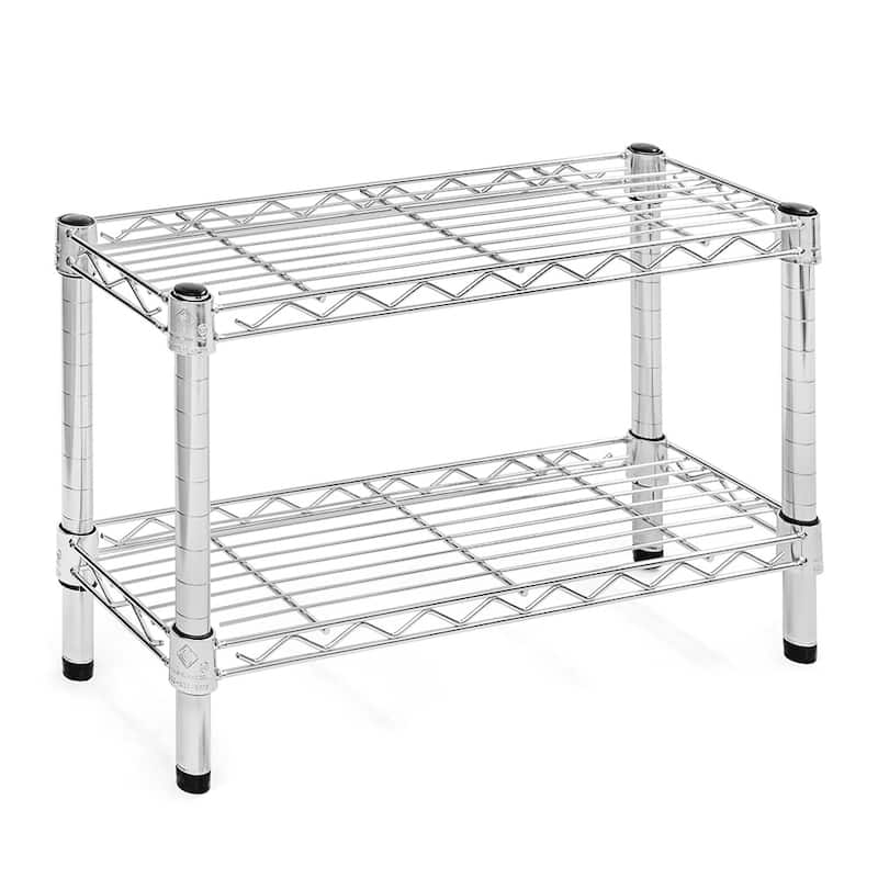 Chrome Wire Shelving with 2 Shelves - 8"d x 14"h - 30