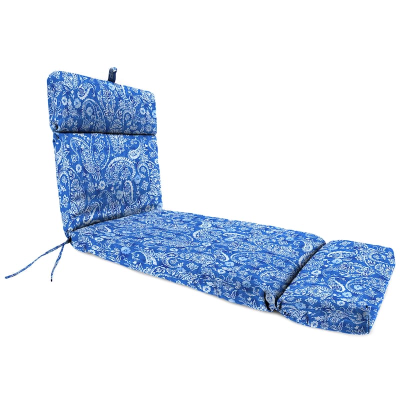 72" x 21" Outdoor Chaise Lounge Cushion with Ties and Loop - 72'' L x 21'' W x 3.5'' H - Splendor Stone
