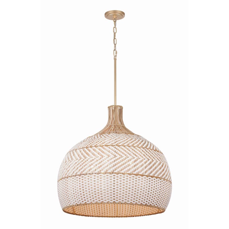 Zanzibar 6 Light Soft Gold Chandelier - 26"W x 25.25"H x 26"D