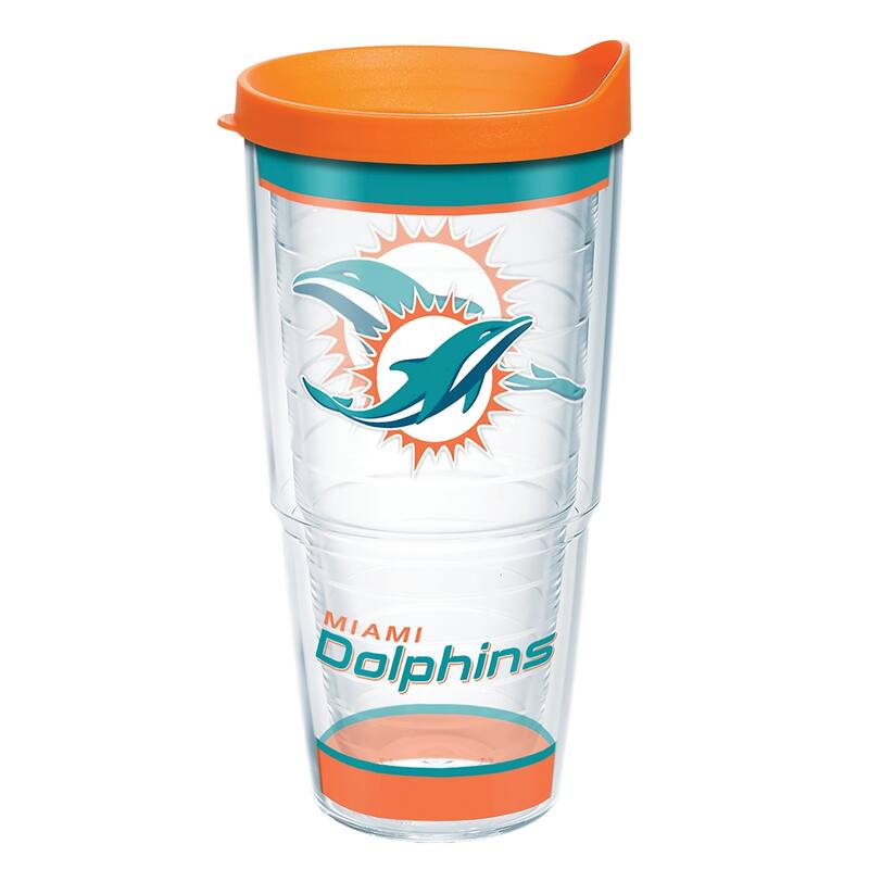 Tervis NFL Miami Dolphins Tradition Made in USA Double Walled Insulated Travel Tumbler, Classic - 24oz