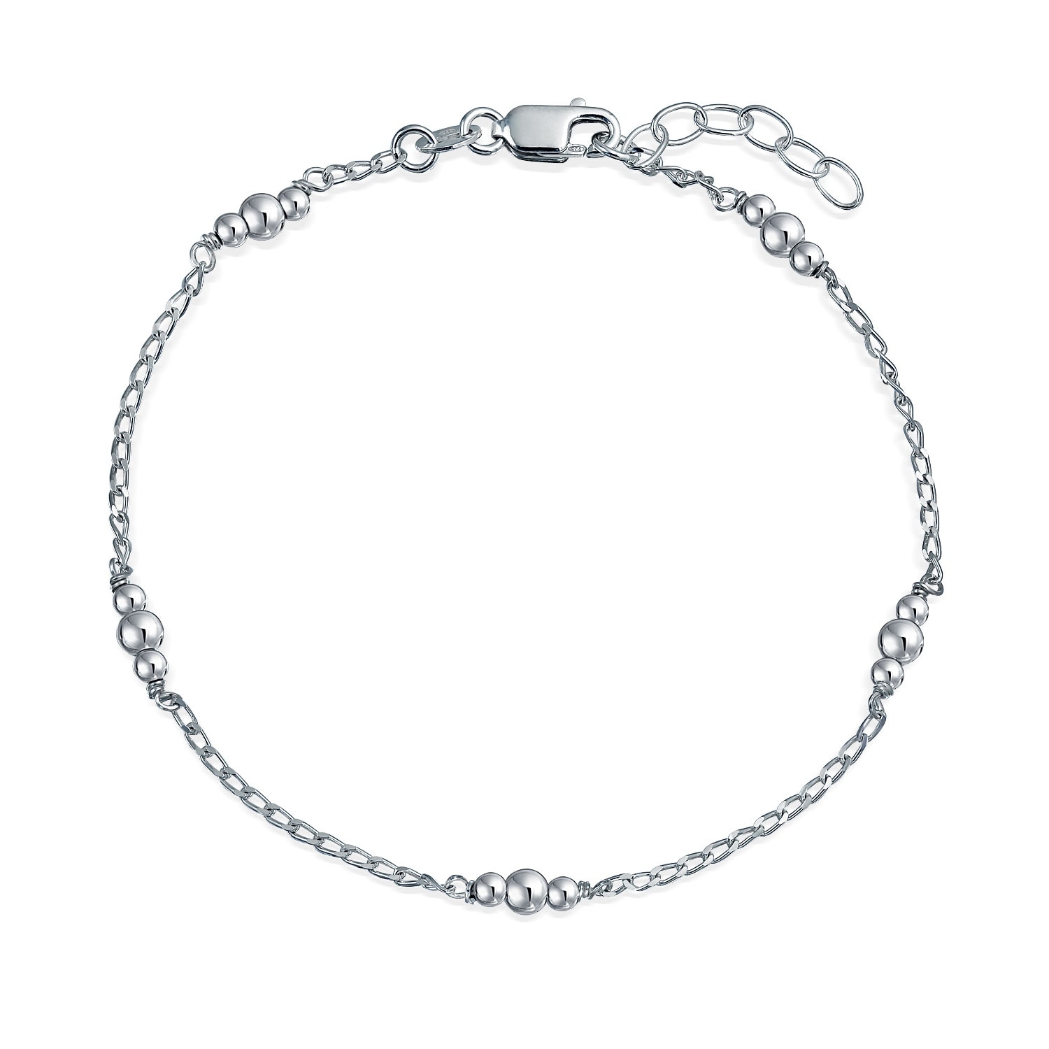 silver chain ankle bracelets