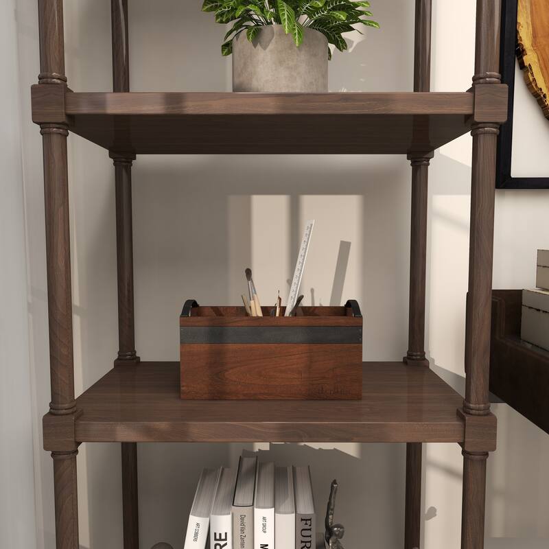 Mango Wood 3 Section Living Room Decor Tray with Black Metal Handles - Brown or Beige - Roche River Decor