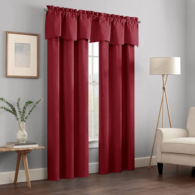 Eclipse Kendall Solid Scalloped Valance
