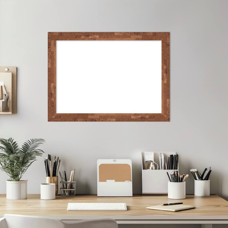 Amanti Art Fresco Dark Walnut Framed Dry Erase Magnetic Board