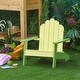 preview thumbnail 2 of 30, Outsunny Kids Pine Wood Adirondack Lounger Chair with Slat Style Backrest and Wide Seat for Age 1-4 - 20" x 19.75" x 20.75"