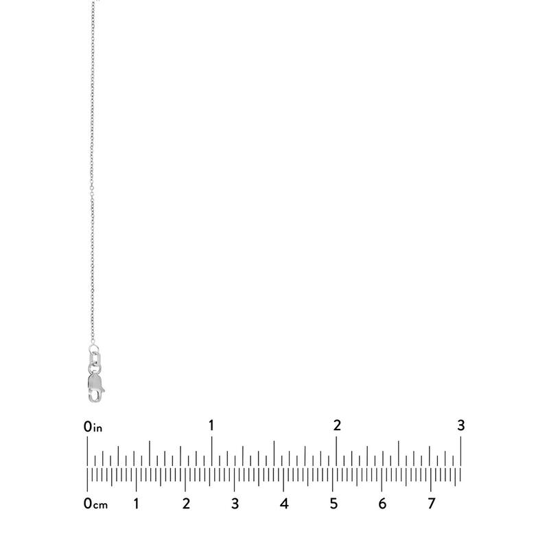 Curata 10k White Gold 1.05mm Diamond Cut Cable Chain Necklace (Lobster)